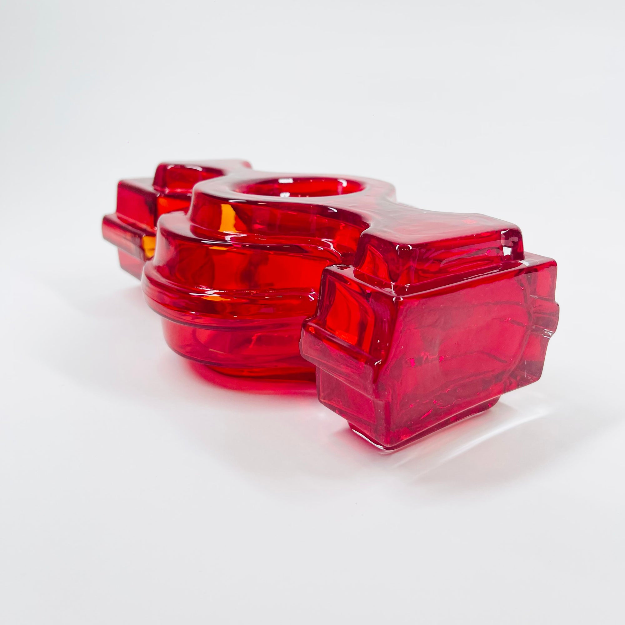 MIDCENTURY FINNISH GLASS EMMA MALJAKKO VASE BY HELENA TYNELL FOR RIIHIMAEN LASI