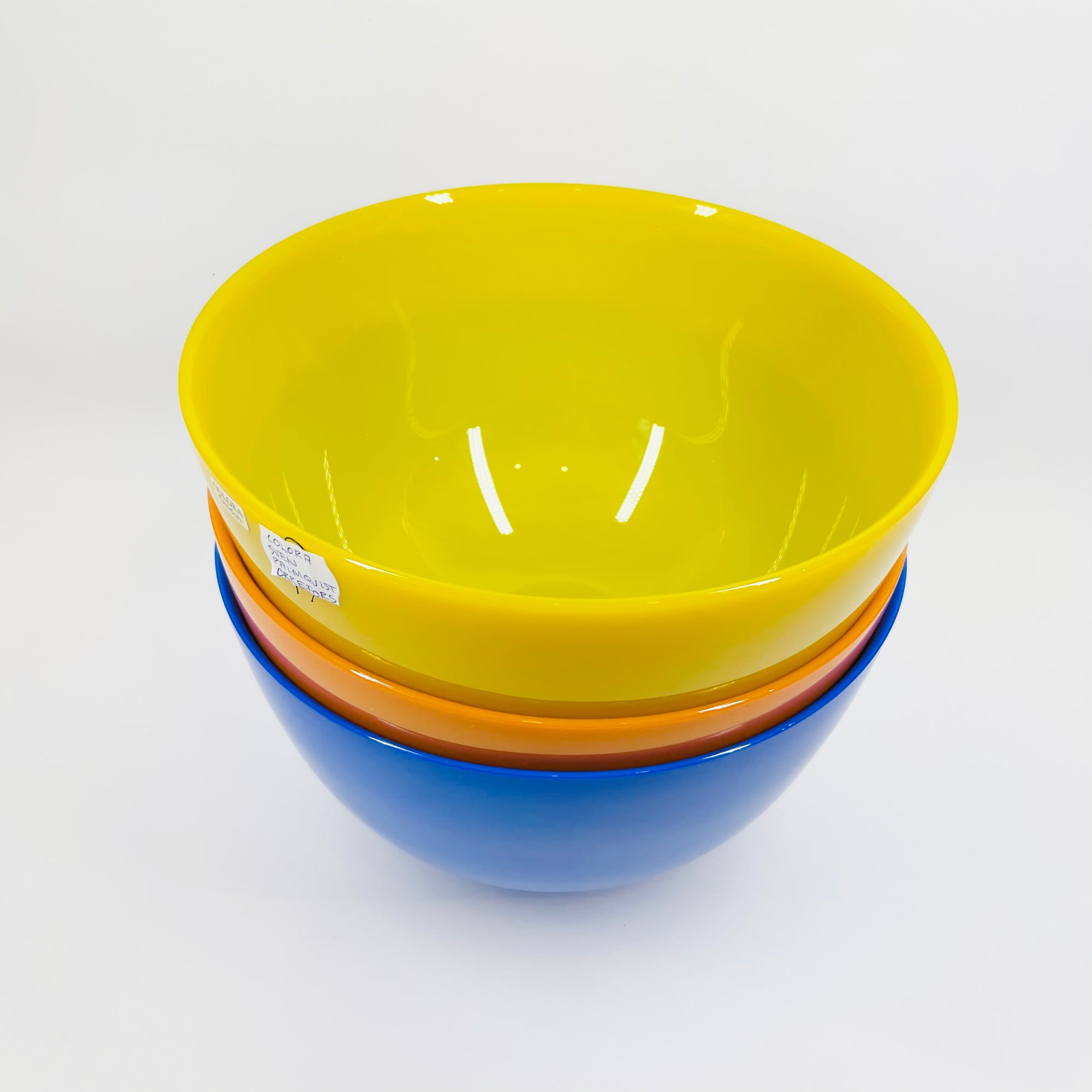 1960s COLORA GLASS BOWL BY SVEN PALMQIST FOR ORREFORS