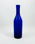 MIDCENTURY SWEDISH COBALT BLUE CASED GLASS BOTTLE VASE