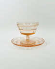 ANTIQUE DEPRESSION PINK PRESSED GLASS PLATE/BOWL/DINNER SERVICE