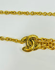 1990s CHANEL MATELASSE GOLD PLATED LOGO BELT