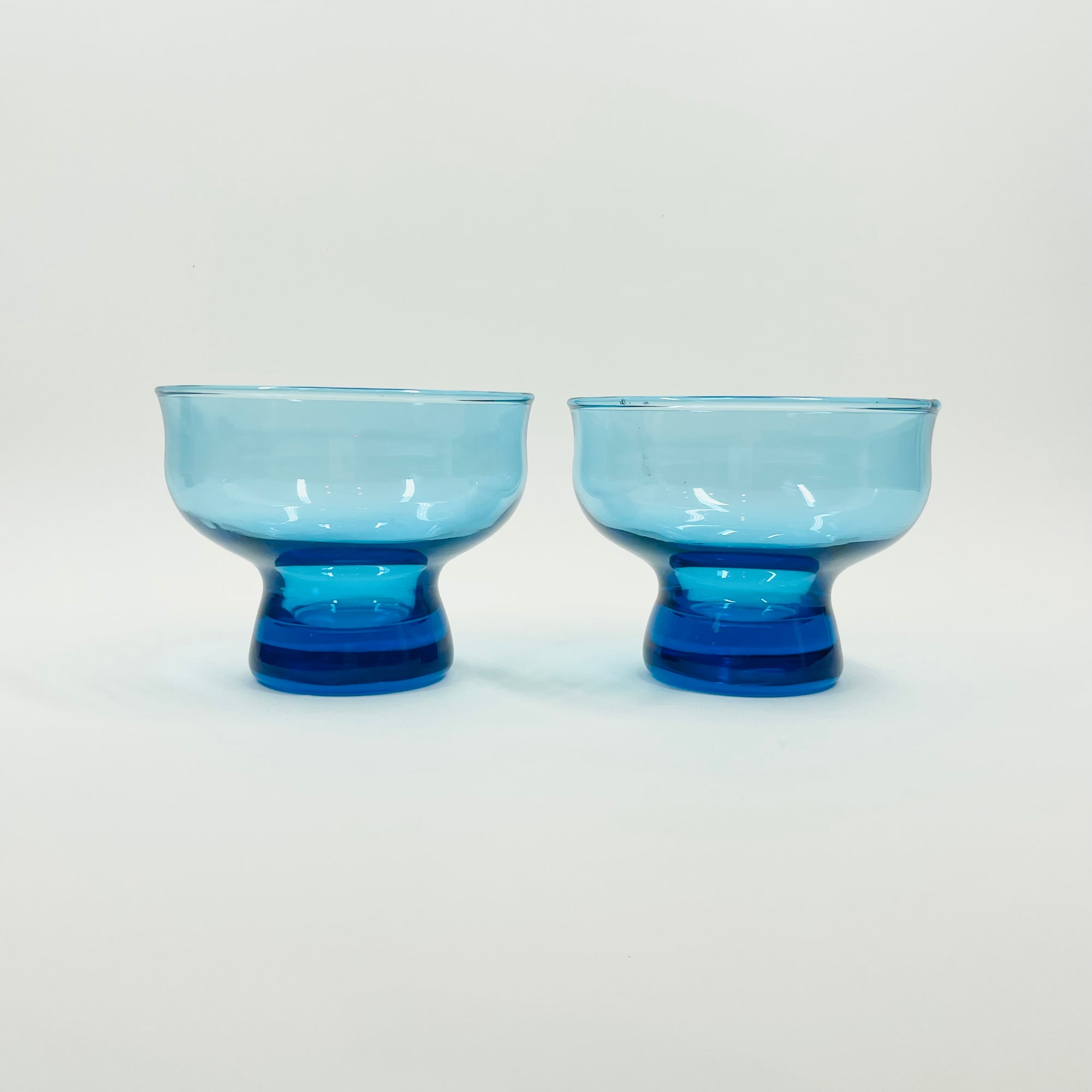 1950s POLISH TURQUOISE BLUE GLASS PAPERWEIGHT GLASSES