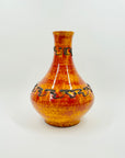 1960s WEST GERMAN ORANGE FAT LAVA BOTTLE POTTERY JUG VASE BY KREUTZ KERAMIK