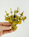 1950s TOLEDO USA ENAMEL SWORD COCKTAIL STICKS SET