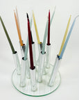POST-MODERN GLASS STAINLESS STEEL VASE/CANDLEHOLDER