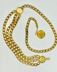 1990s CHANEL MATELASSE GOLD PLATED LOGO BELT