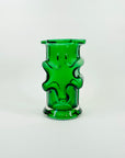 1970s FINNISH KASPERI GREEN GLASS VASE