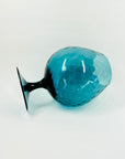 1950s TURQUOISE VASE/BRANDY BALLOON