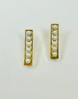 2023 CHANEL PEARL BAR PIERCED EARRINGS