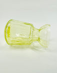 MIDCENTURY FINNISH URANIUM GLASS POSY VASE BY TAMARA ALADIN FOR RIIHIMAEN LASI