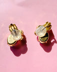 1950s SIGNED SCHIAPARELLI STATEMENT CLIP ON EARRINGS