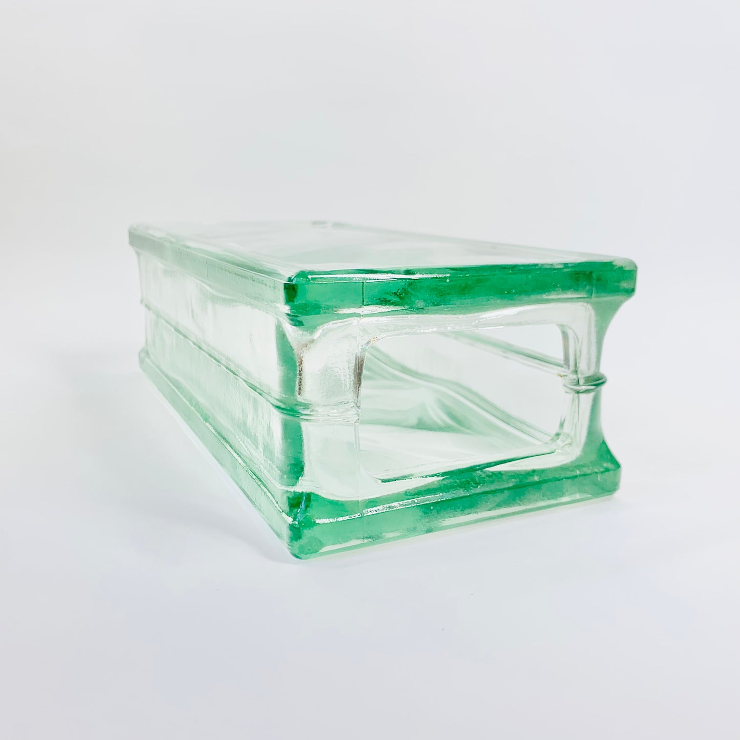 WEST GERMAN GLASS BRICK VASE