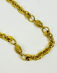 1980s CHANEL CC ARABESQUE FILIGREE FANCY LINKS CHAIN NECKLACE/BELT