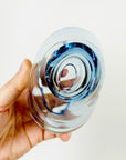 1960s HOLMEGAARD BLUE GLASS MINI HEART VASE BY PER LUTKEN