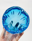 TURQUOISE MURANO PINCHED BOWL