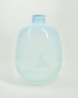 1980s VILLEROY & BOCH BLUE OPALINE GLASS VASE