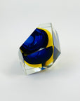 1950s FACETED MURANO COBALT BLUE GOLD GEODE BOWL