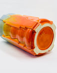 ART DECO ORANGE FLAME POTTERY VASE
