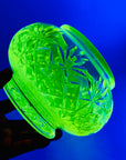 URANIUM GLASS ROSE BOWL/VASE