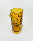 1970s FINNISH PETAJA AMBER GLASS VASE