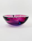 1960s PINK PURPLE COBALT BLUE SOMMERSO FACETED INFINITY GLASS BOWL