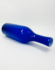 MIDCENTURY SWEDISH COBALT BLUE CASED GLASS BOTTLE VASE