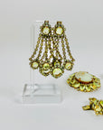 VICTORIAN STYLE URANIUM GLASS EARRINGS