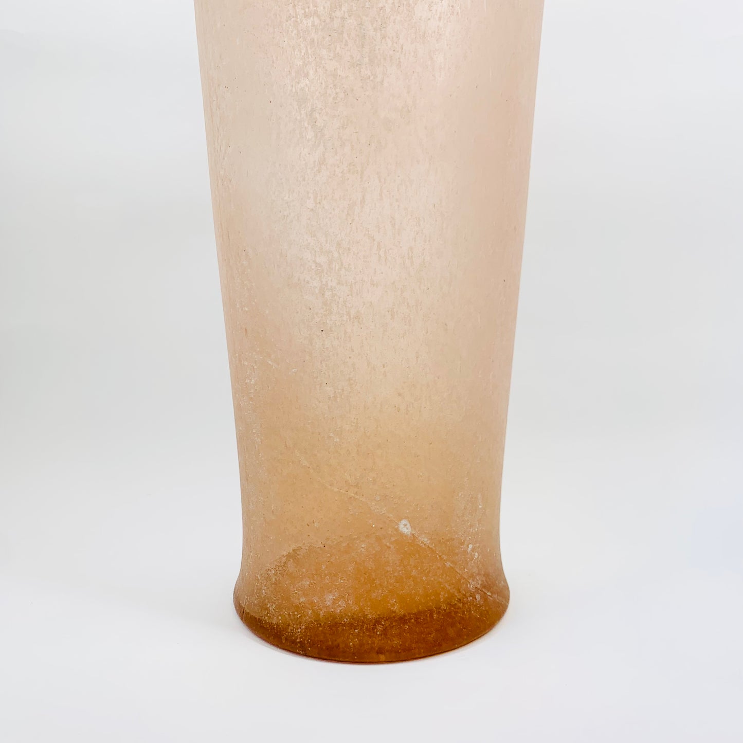 LARGE ANTIQUE MURANO SCAVO PINK GLASS VASE