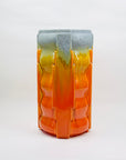 ORANGE FLAME POTTERY VASE