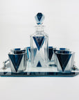 KARL PALDA TEAL BLACK DECANTER SET