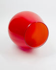 1950s EMPOLI RED GLASS BRANDY BALLOON VASE