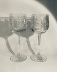 ANTIQUE AMERICAN BRILLIANT CRYSTAL COCKTAIL GLASSES