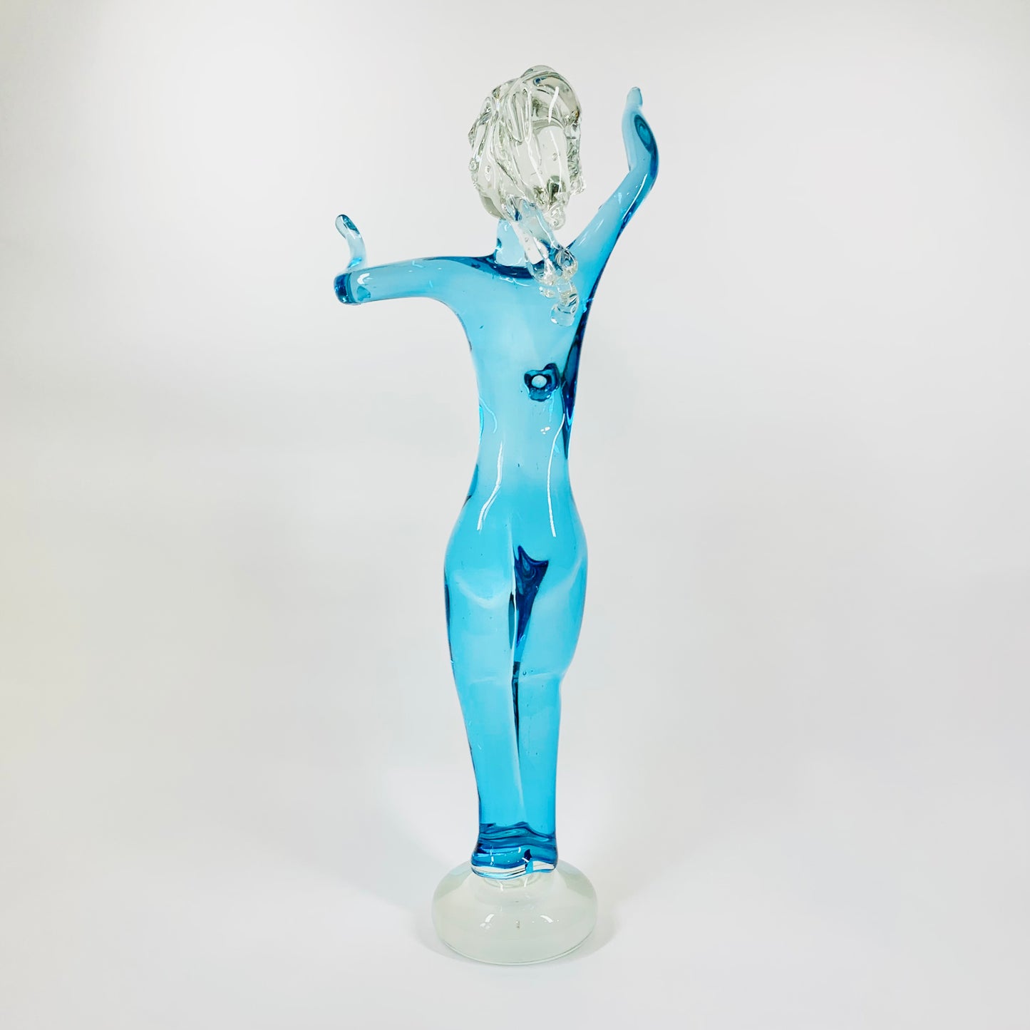 BLUE MURANO DANCING LADY SCULPTURE