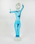 BLUE MURANO DANCING LADY SCULPTURE