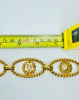 1990s CHANEL MATELASSE GOLD PLATED LOGO BELT