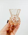 ANTIQUE PINK DEPRESSION GLASS MINI VASE