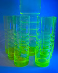 MIDCENTURY FINNISH URANIUM GLASS JUG SET BY NANNY STILL FOR RIIHIMAEN LASI