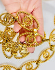 1990s CHANEL MATELASSE GOLD PLATED LOGO BELT