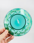 ANTIQUE VENETIAN HAND PAINTED MINI GLASS PLATE/BOWL