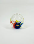 1980s ITALIAN MURANO HARLEQUIN SOMMERSO GLASS POSY VASE