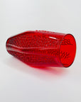 1960s ITALIAN EMPOLI RED GLASS VASE