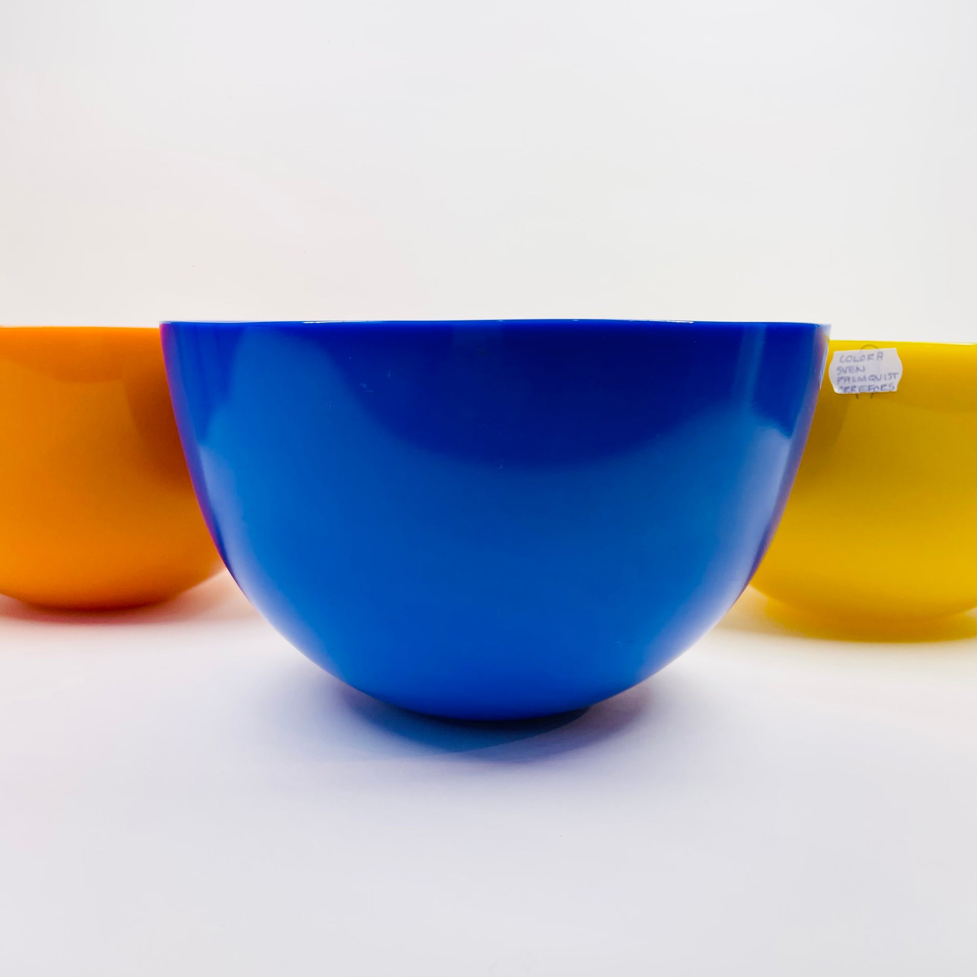 1960s COLORA GLASS BOWL BY SVEN PALMQIST FOR ORREFORS