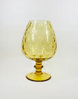 1950s AMBER VASE/BRANDY BALLOON
