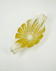 1940s BAROVIER GOLD SOMEMRSO GLASS BOWL WITH SCROLL HANDLES