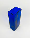ANTIQUE COBALT BLUE GLASS BRICK VASE