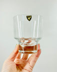 1970s ORREFORS HAND CRAFTED FOOTED GLASS TUMBLERS