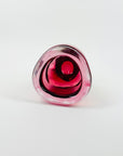 1950s AFORS PINK/CRANBERRY GLASS POSY VASE BY ERNEST GORDON
