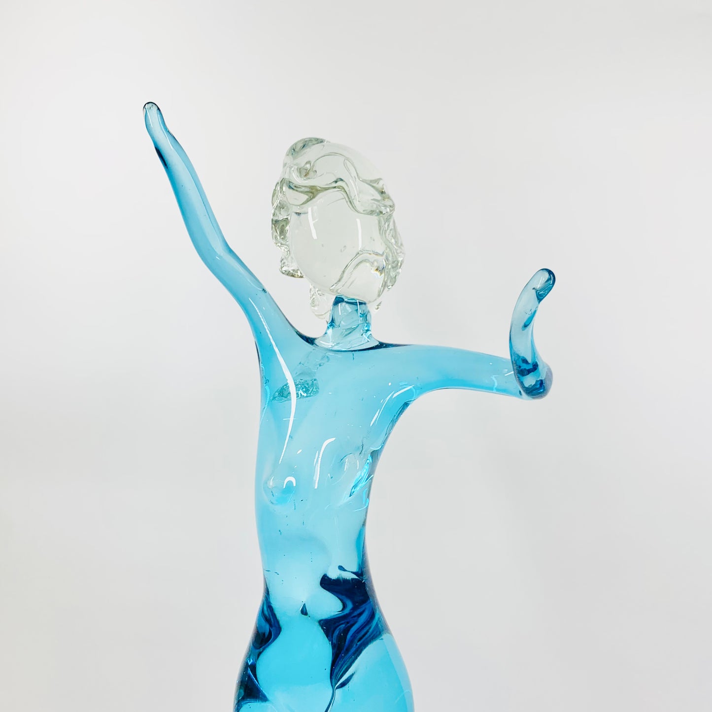 BLUE MURANO DANCING LADY SCULPTURE