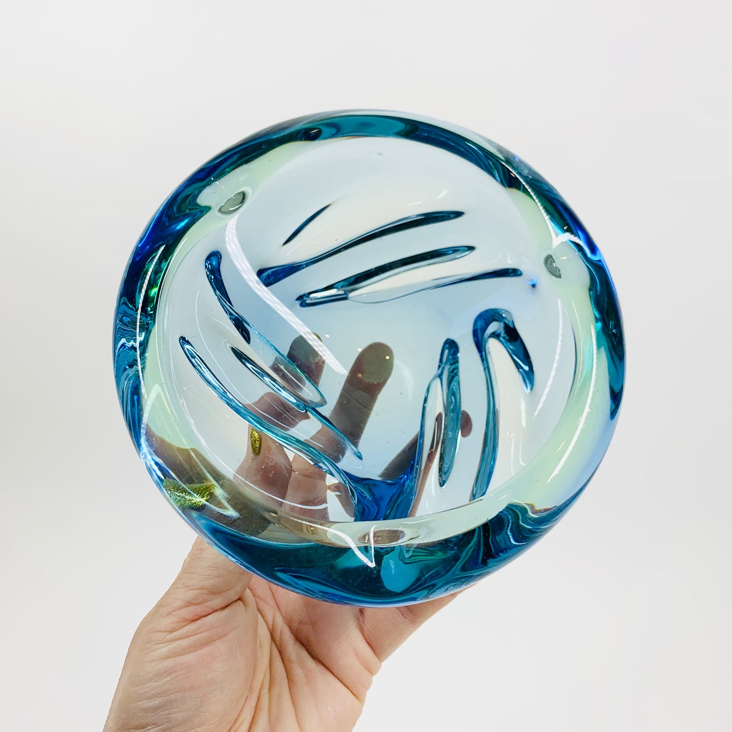 BLUE GREEN TWIST BOWL