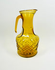 1970s ITALIAN PRESSED AMBER GLASSES